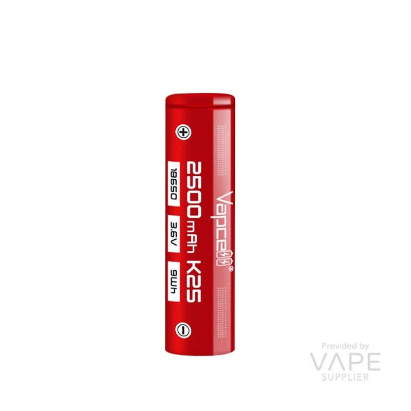 Vapcell K25 18650 2500mAh Rechargeable Battery