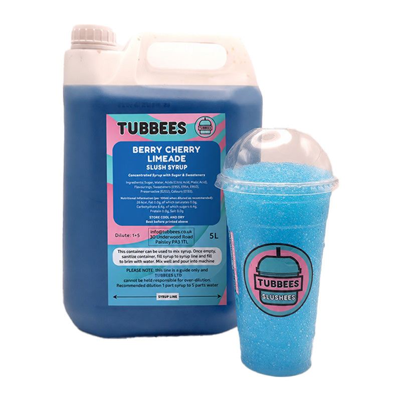 Tubbees Slush Syrup Berry Cherry Limeade 5L