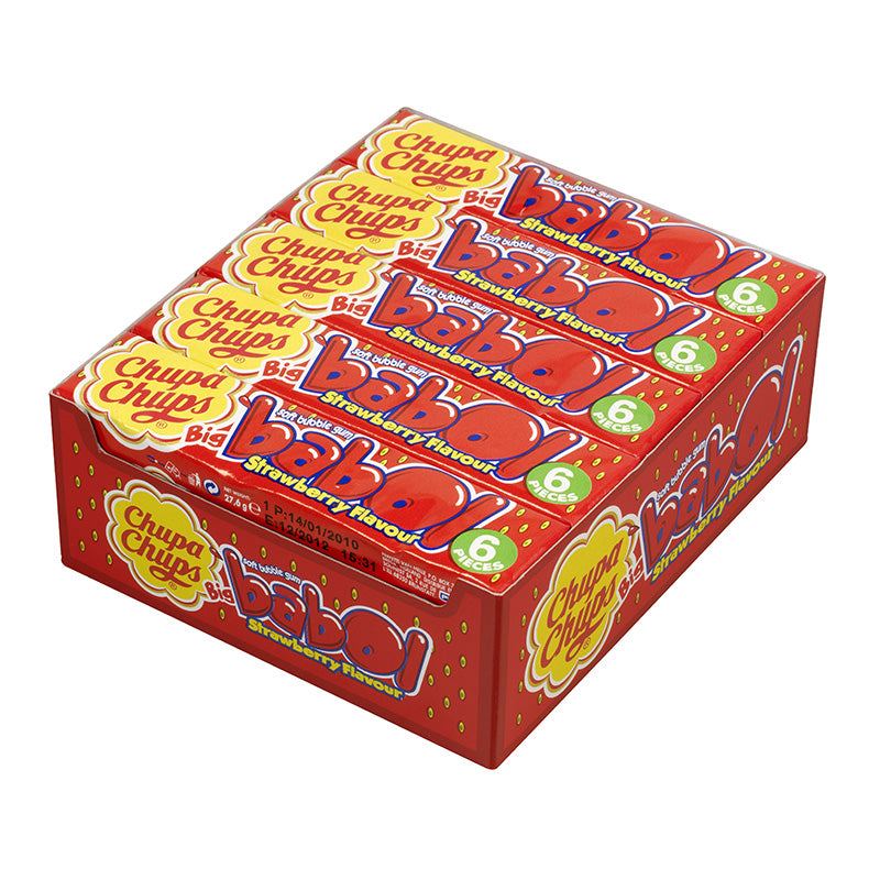 Chupa Chups Big Babol Bubblegum Strawberry 6 pcs x 20
