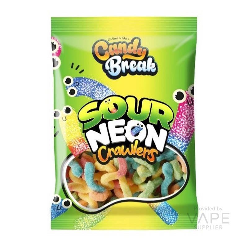 Candy Break Sour Neon Worms RRP £1.99 1368g (BBD Jun-27)