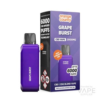 Orange County CBD/CBG 2000mg (10%) 6000 Puff Vape Pod