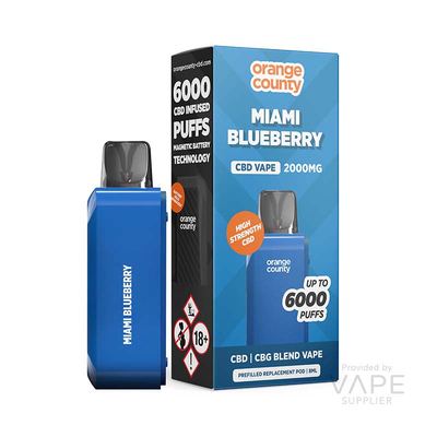 Orange County CBD/CBG 2000mg (10%) 6000 Puff Vape Pod