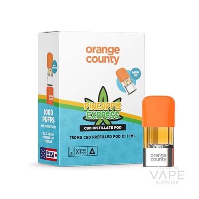 Orange County 1ml 750mg (75%) CBD Vape Pod