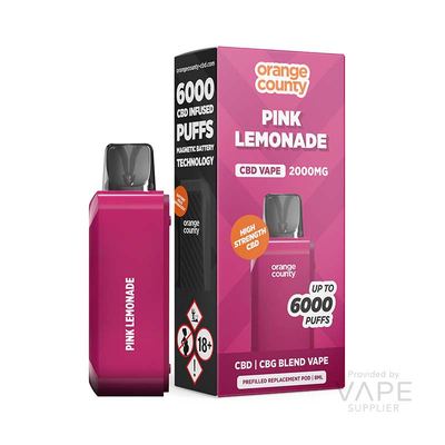 Orange County CBD/CBG 2000mg (10%) 6000 Puff Vape Pod
