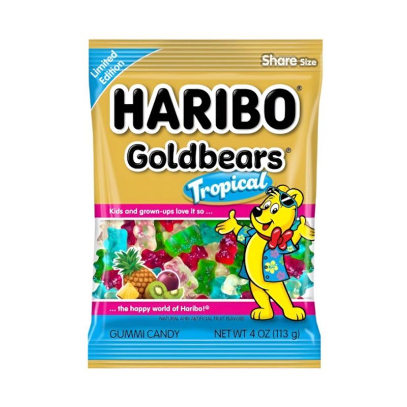 Haribo Sour Gold Tropical 5oz RRP £2.49 LABELS