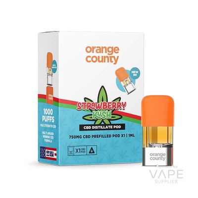 Orange County 1ml 750mg (75%) CBD Vape Pod