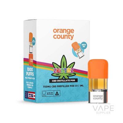 Orange County 1ml 750mg (75%) CBD Vape Pod