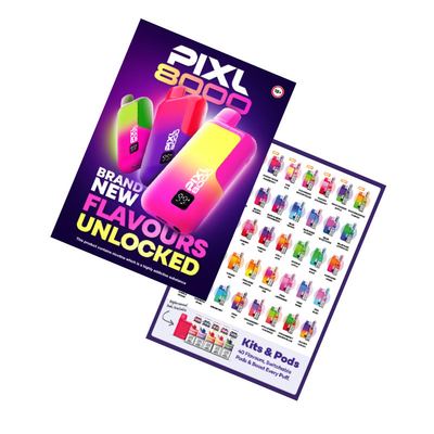 PIXL 8000 10 New Flavours Leaflet