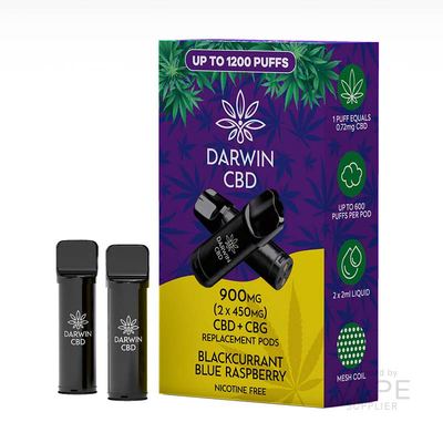 Darwin CBD+CBG 900mg (2 x 450mg) Prefilled Pods