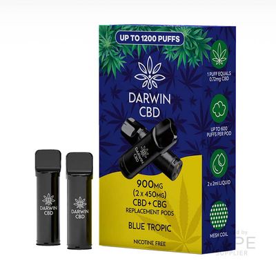 Darwin CBD+CBG 900mg (2 x 450mg) Prefilled Pods