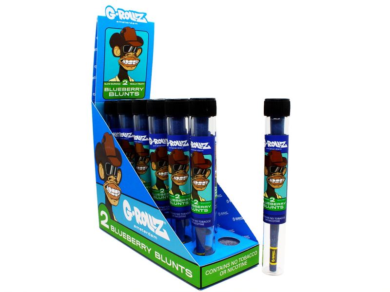 G-ROLLZ Fruit Blunt Cones 12 pack (2 Cones per Pack) Blueberry Blunts