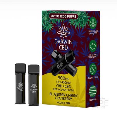 Darwin CBD+CBG 900mg (2 x 450mg) Prefilled Pods