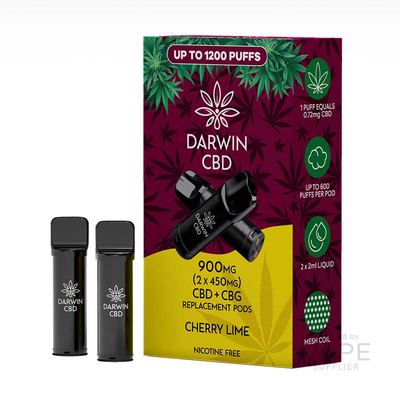 Darwin CBD+CBG 900mg (2 x 450mg) Prefilled Pods