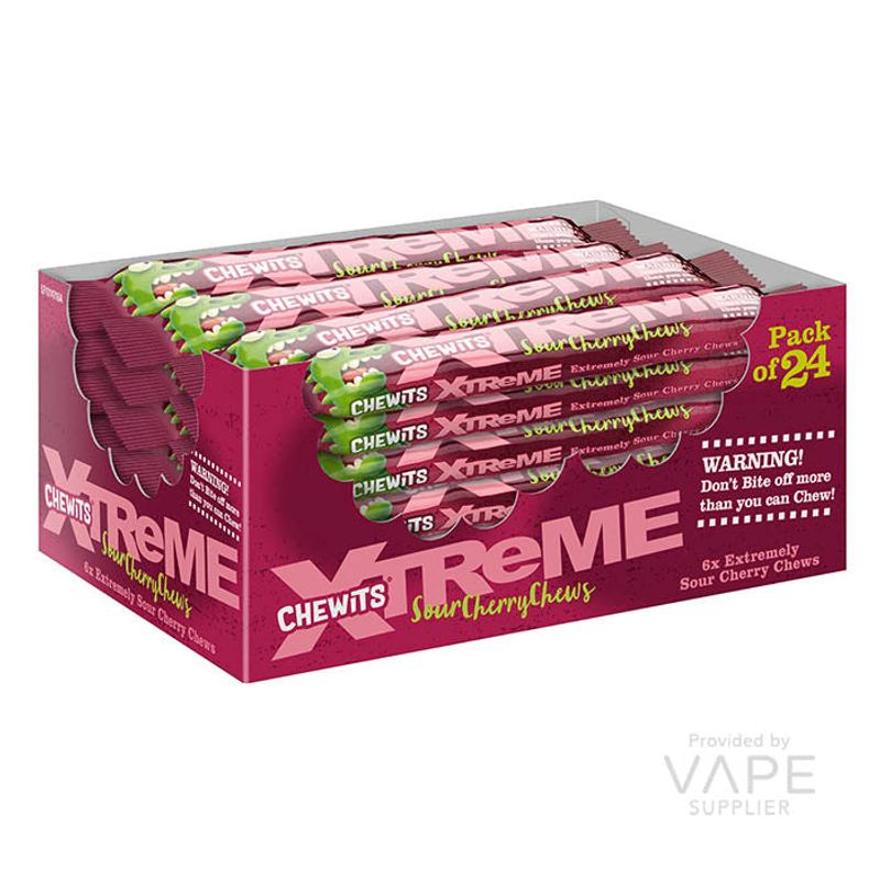 Chewits Xtreme Cherry Chews Stick Pack 24 x 34g