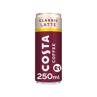 Costa Coffee Latte 250ml RRP £1.00 PMP