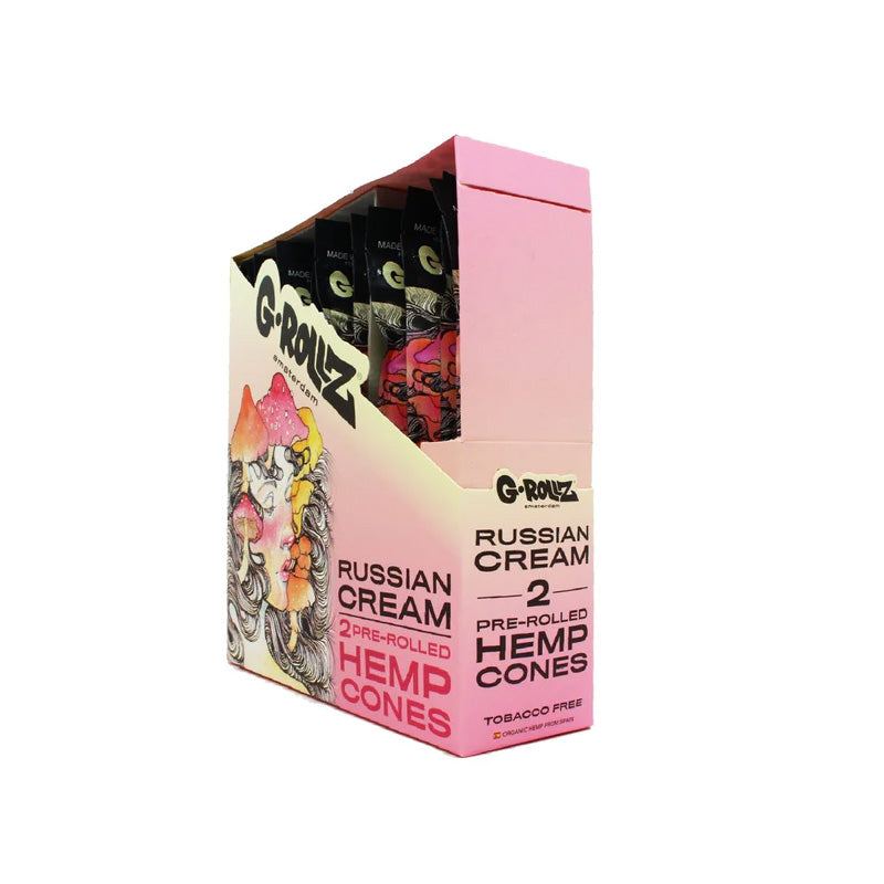 G-ROLLZ Pre-Rolled Hemp Cones 12 pack (2 Cones per Pack) Russian Cream