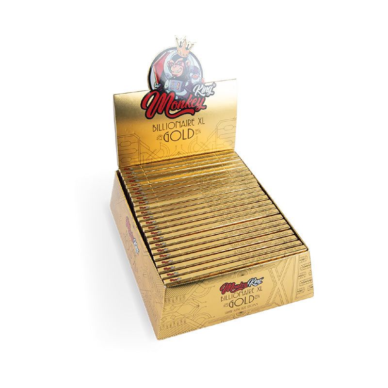 Monkey King Rolling Papers + Tips Billionaire Gold XL RRP £2.99