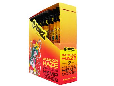G-ROLLZ Pre-Rolled Hemp Cones 12 pack (2 Cones per Pack) Passion Haze