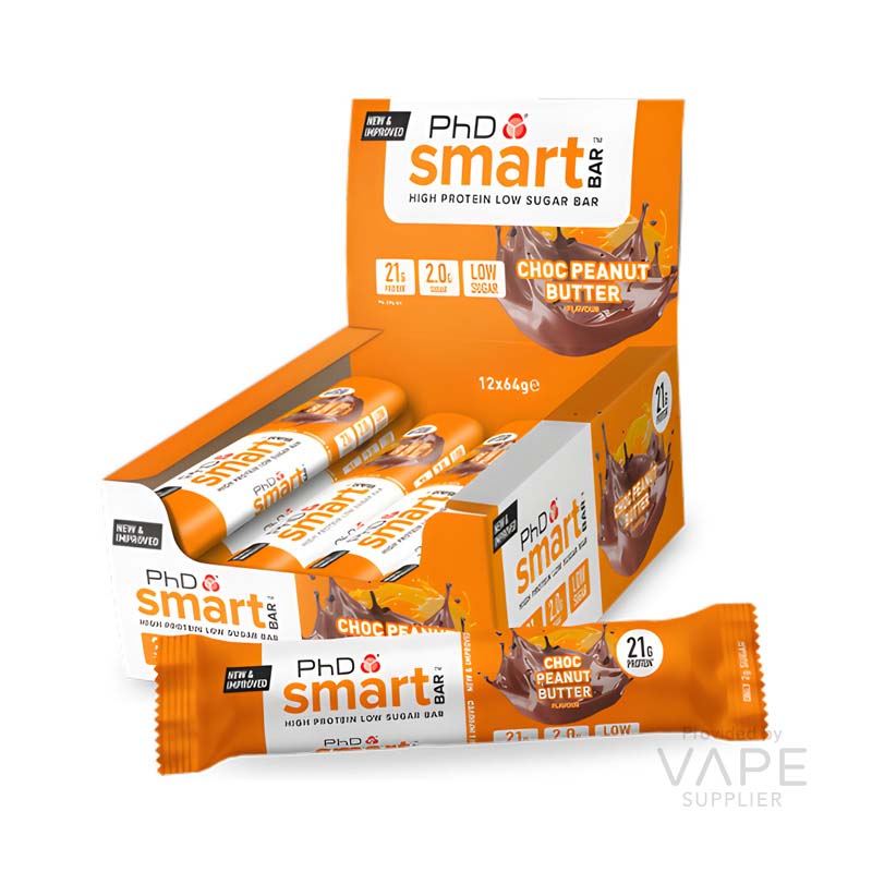 PHD Smart Bars Chocolate Peanut Butter 64g Protein Bar RRP £2.99