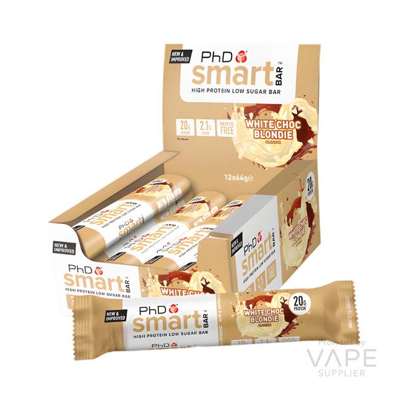 PHD Smart Bars White Chocolate Blondie 64g Protein Bar RRP £2.99