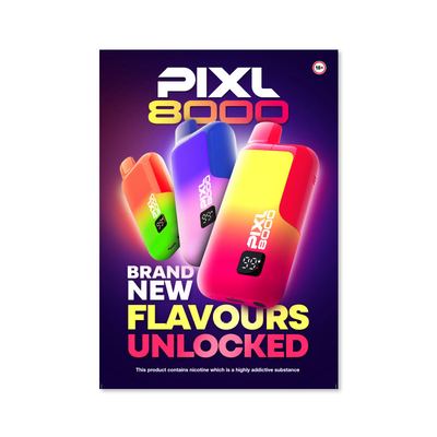 PIXL 8000 10 New Flavours Poster