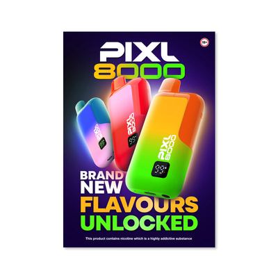 PIXL 8000 10 New Flavours Poster