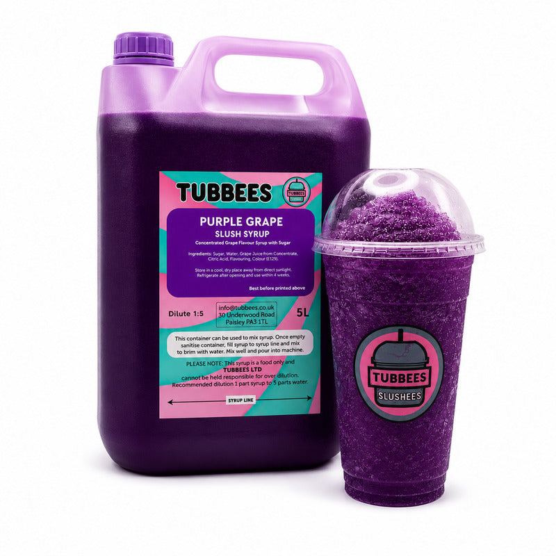 Tubbees Slush Syrup Purple Grape 5L
