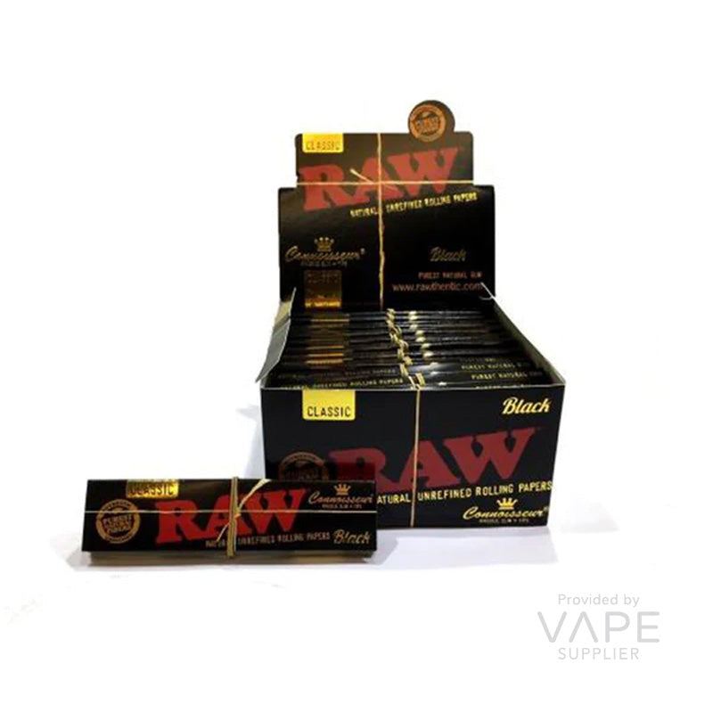 Raw Black Connoisseur Kingsize Slim & Tips