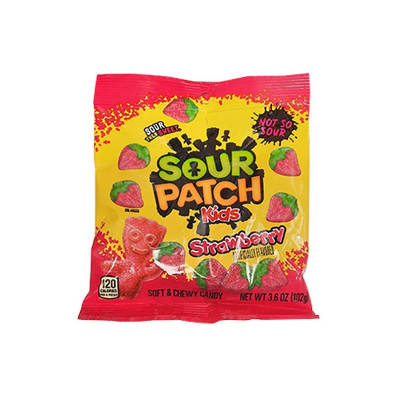 Sour Patch Kids Strawberry Peg Bag 101g 3.6oz - LABELS
