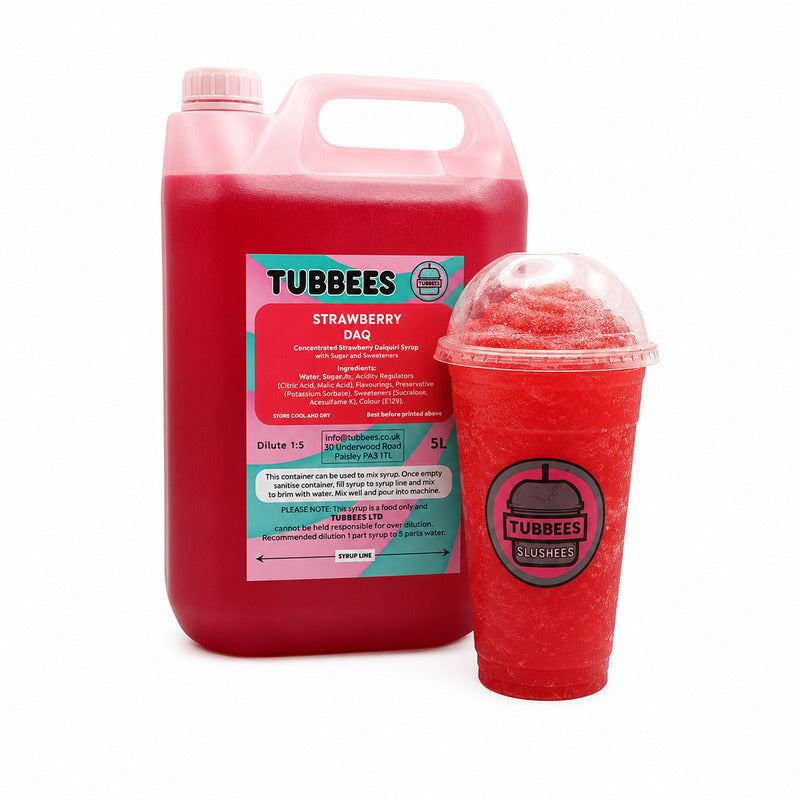 Tubbees Slush Syrup Strawberry Daq 5L