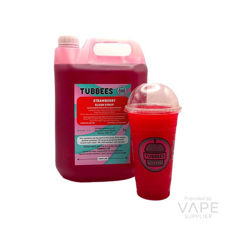 Tubbees Slush Syrup Strawberry 5L