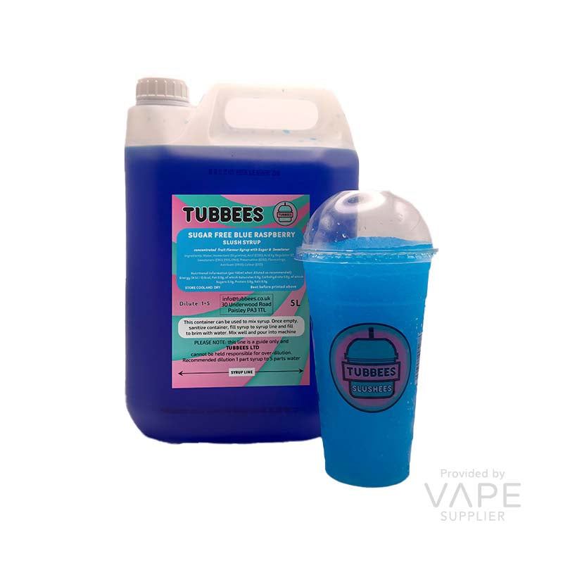 Tubbees Slush Syrup Sugar Free Blue Raspberry 5L (Contains Glycerol)