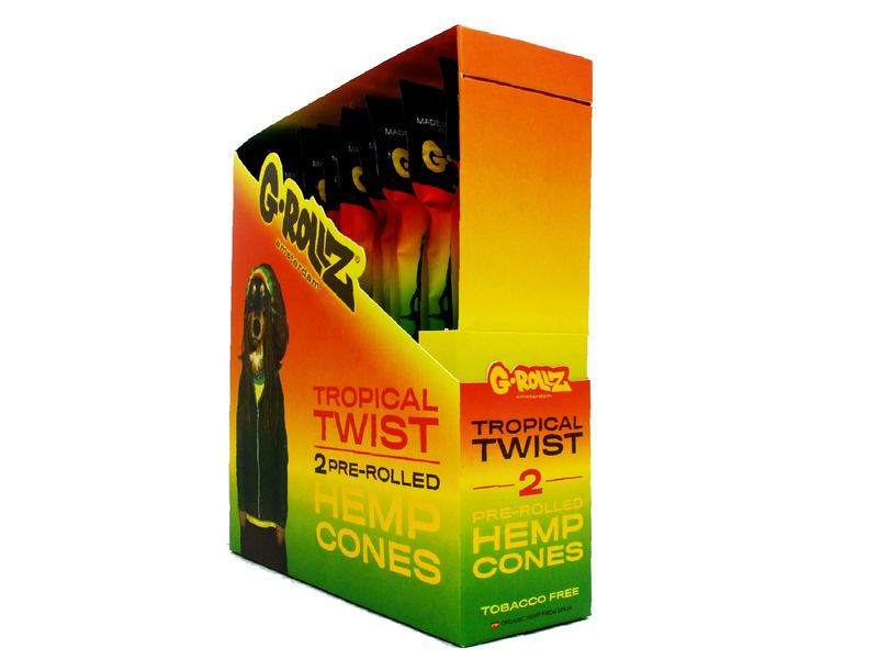 G-ROLLZ Pre-Rolled Hemp Cones 12 pack (2 Cones per Pack) Tropical Twist