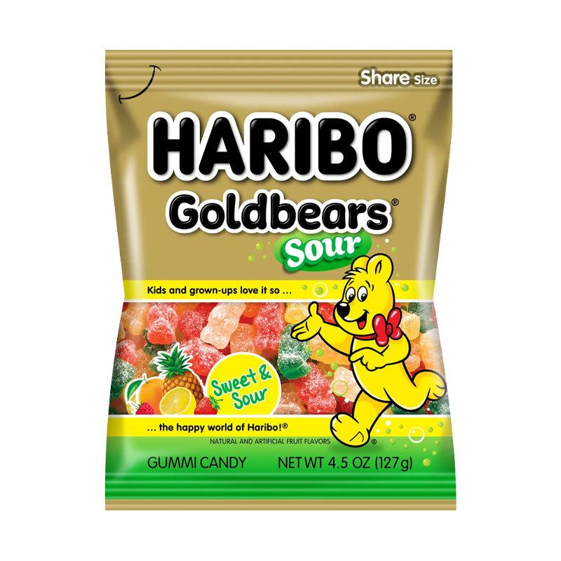 Haribo Gold Bear Sours 127g LABELS