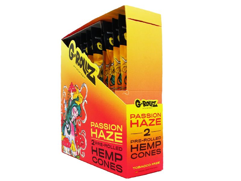 G-ROLLZ Pre-Rolled Hemp Cones 12 pack (2 Cones per Pack) Passion Haze