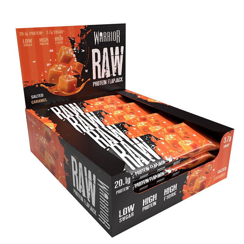 Warrior Raw Protein Flapjack Salted Caramel Halal 64g 75g