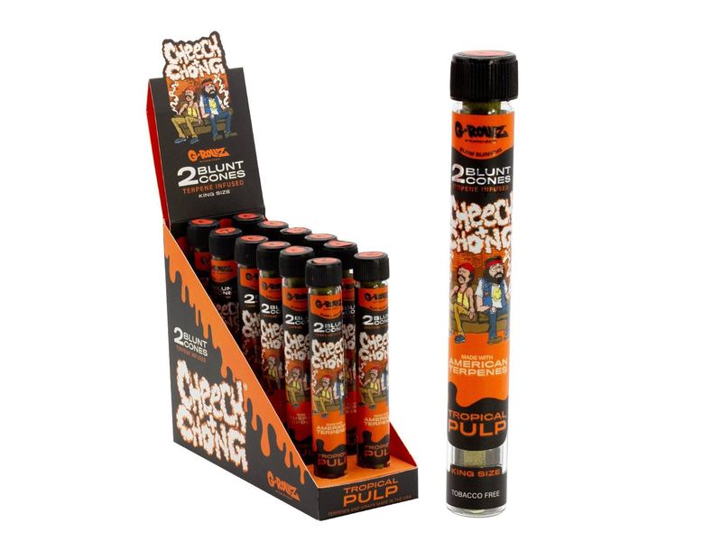 G-ROLLZ Cheech & Chong Terpene Blunt Cones 12 pack (2 Cones per Pack) Tropical Pulp